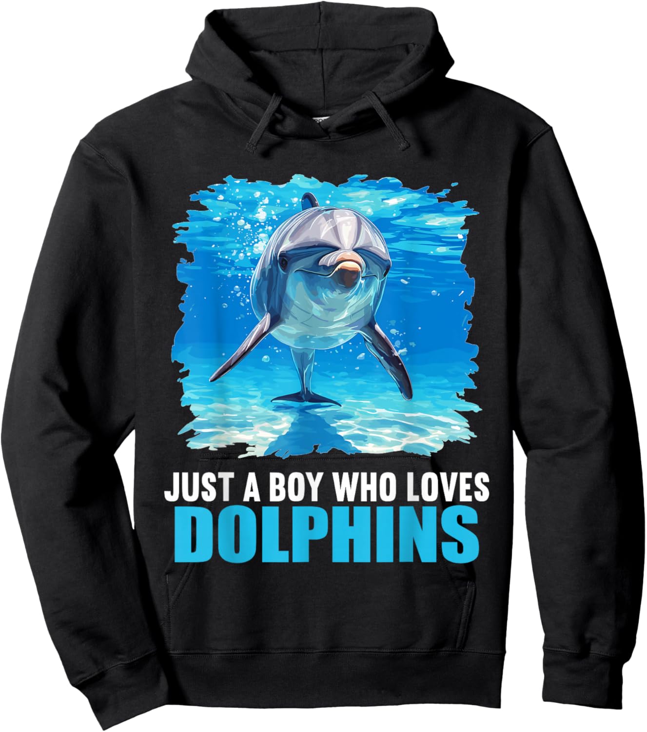Just a Boy who loves Dolphins Dolphin Hoodie - Hoodie | Black