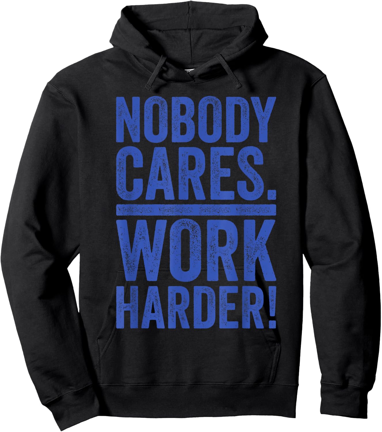Retro Nobody Cares Work Harder Funny Fitness Motivation Gift Hoodie - Hoodie | Black