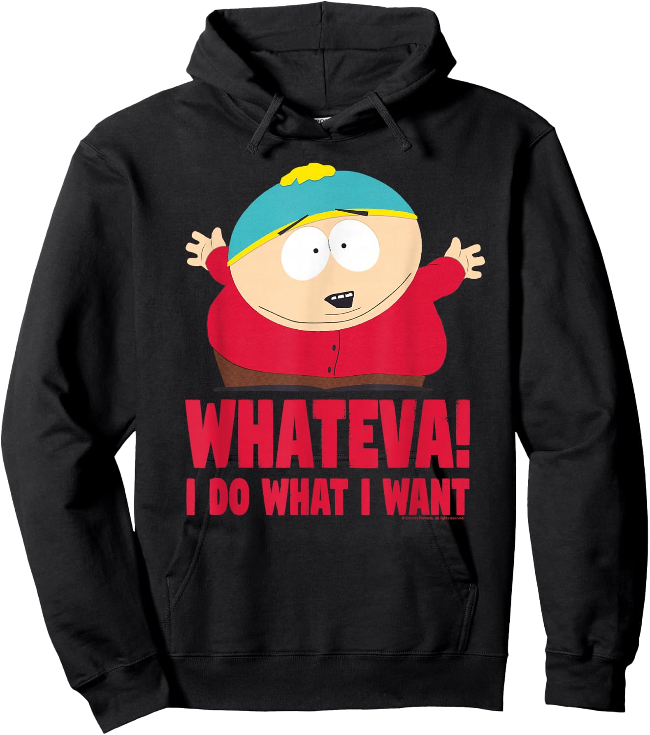 South Park Cartman Classic Fit - Black , Short Sleeve, Casual Hoodie - Hoodie | Black