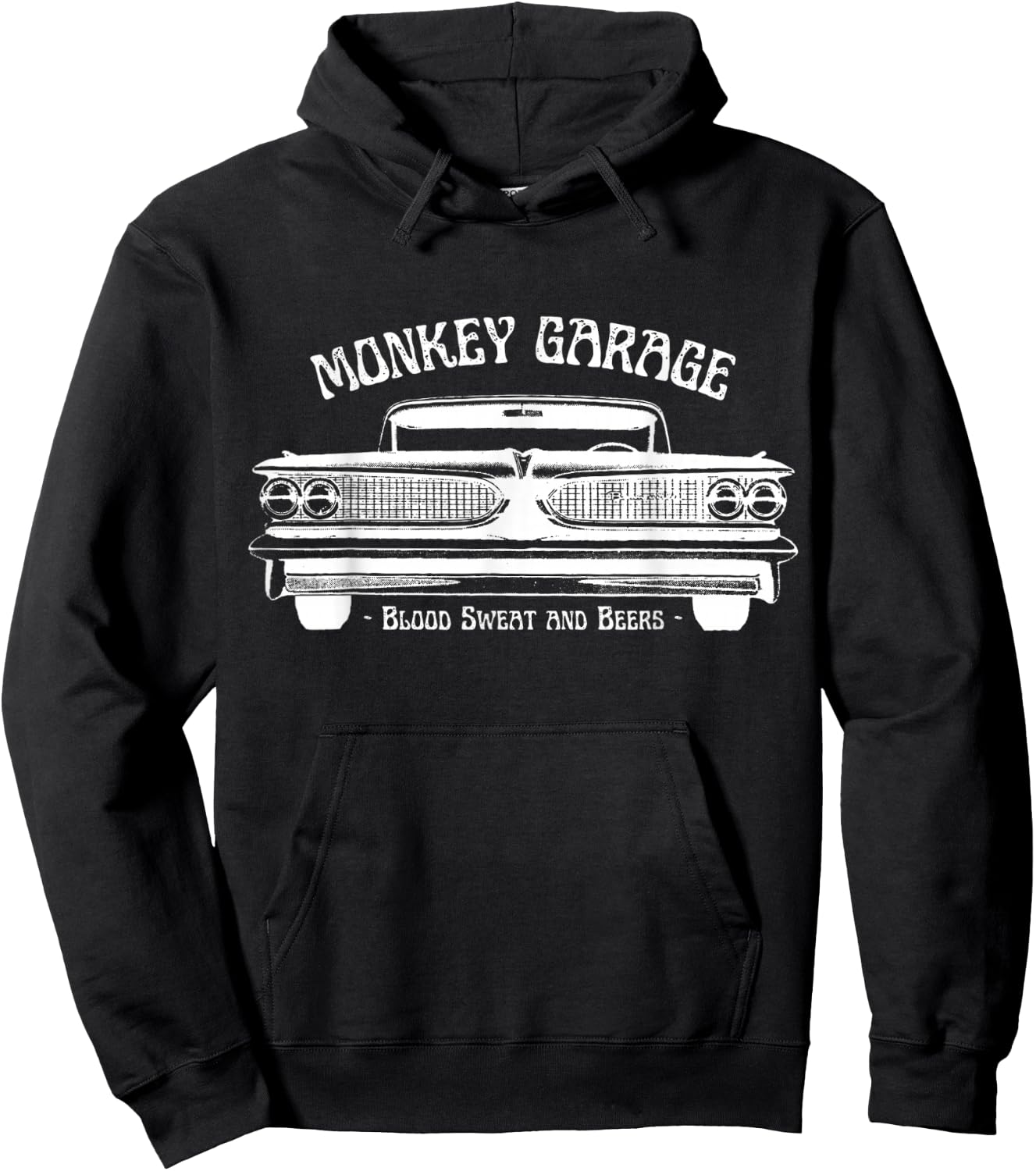 Monkey Garage: Gas Station: Blood Sweat and Beers Hoodie - Hoodie | Black