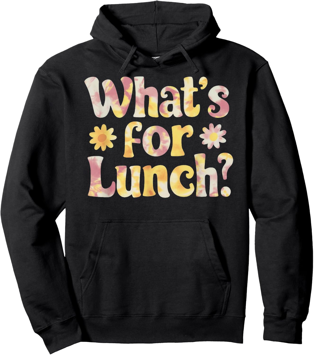 Funny Cooking Lunch Lady Tie Dye What's for Lunch? Hoodie - Hoodie | Black