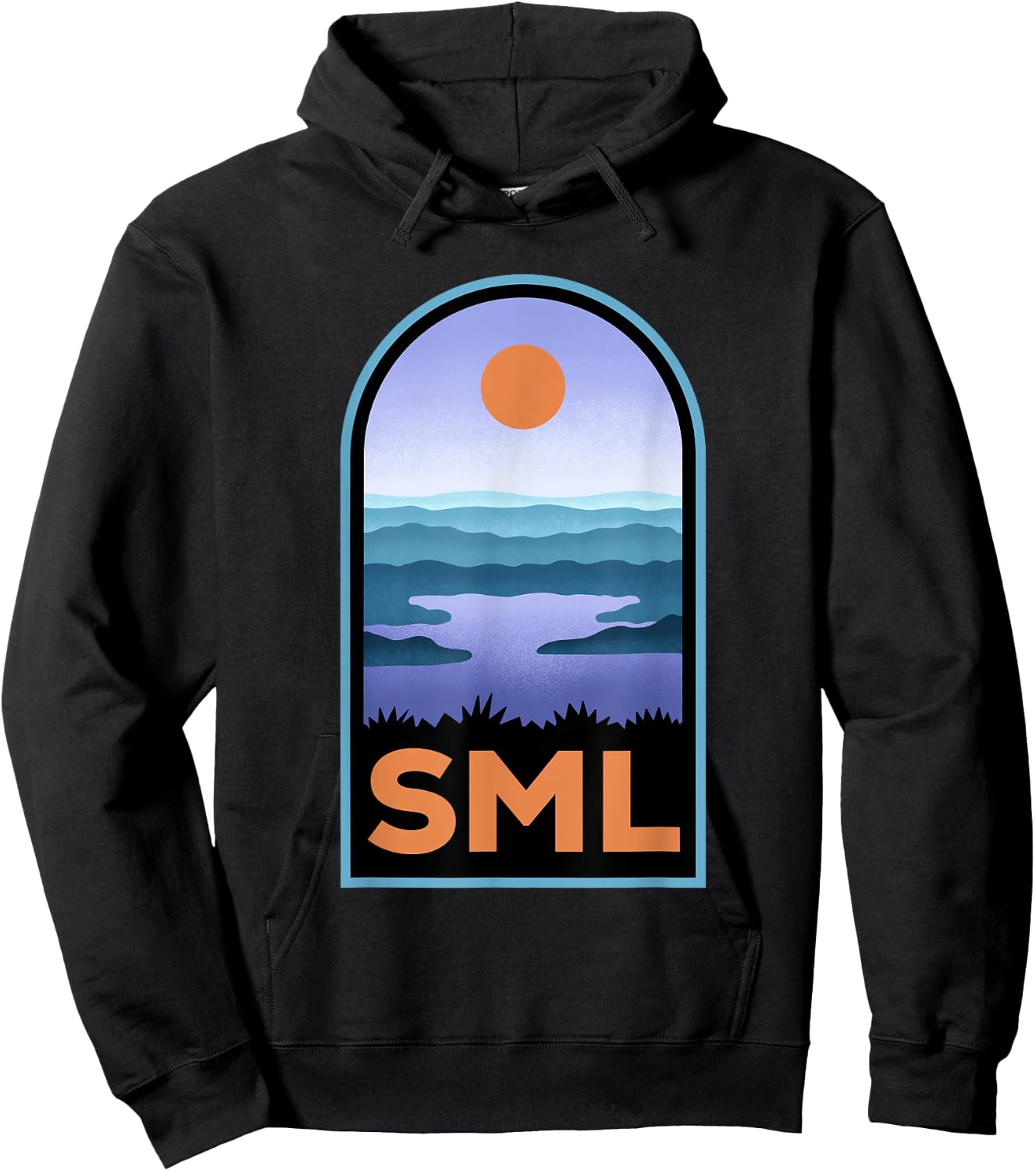 Smith Mountain Lake Retro Landscape Hoodie - Hoodie | Black