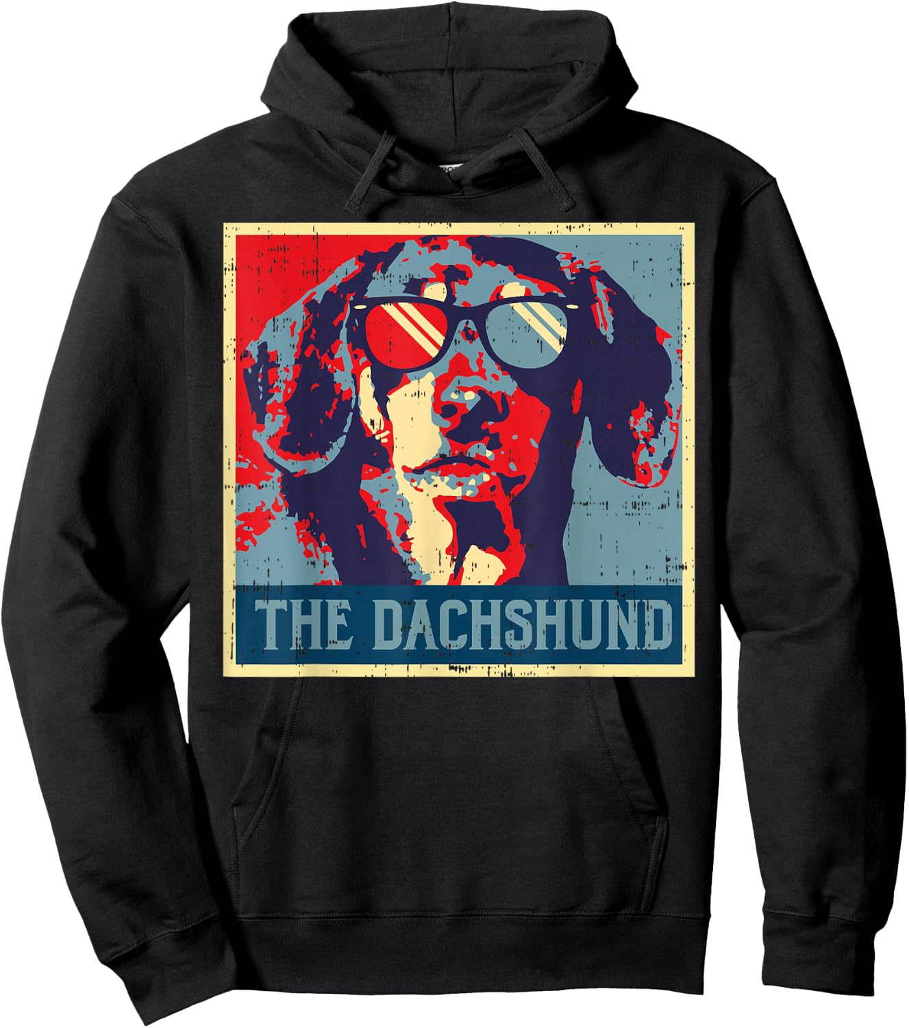 Dachshund Poster Vintage Weiner Sausage Dog Animal Pet Gift Hoodie - Hoodie | Black