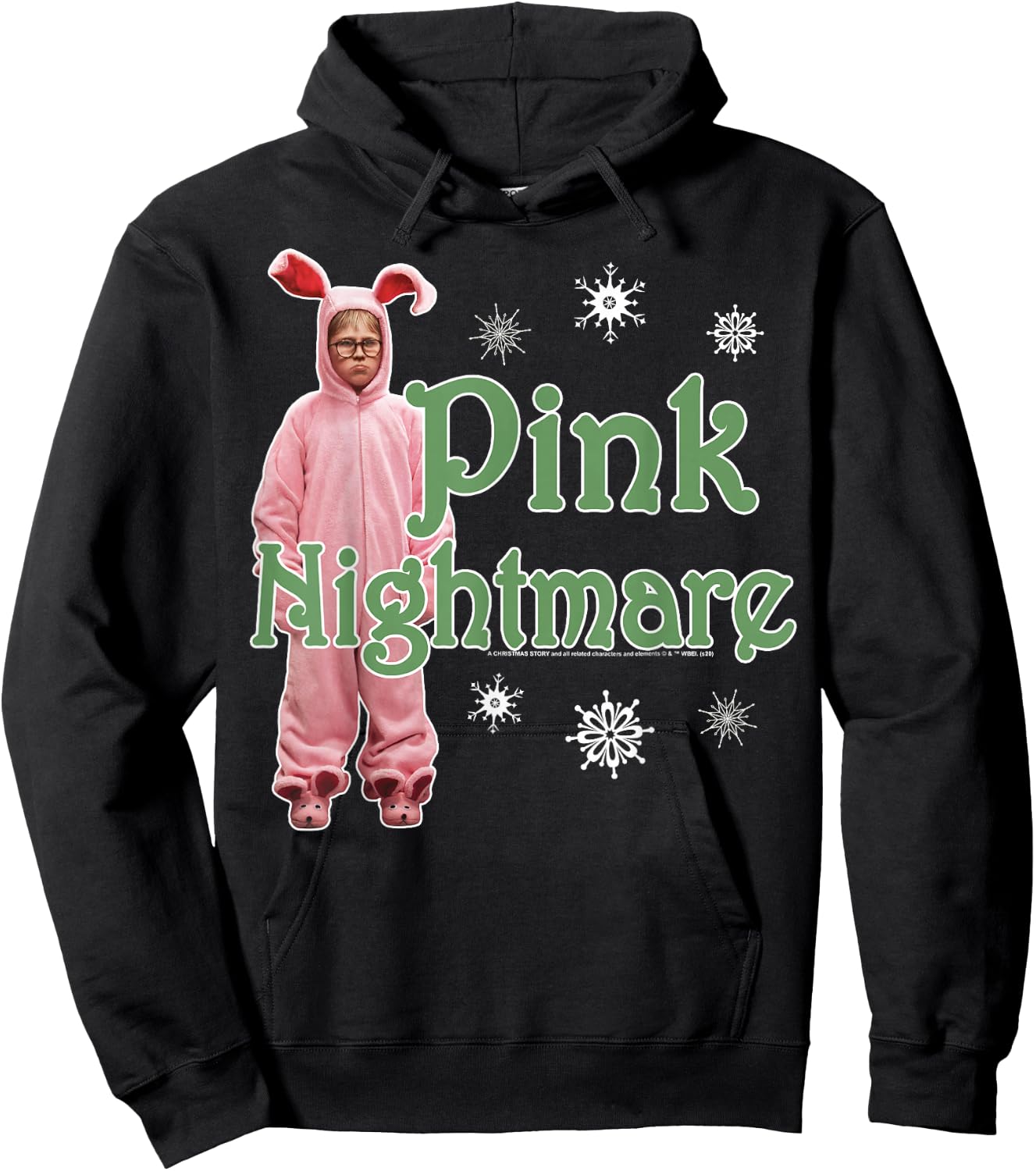 A Christmas Story Pink Nightmare Hoodie - Hoodie | Black