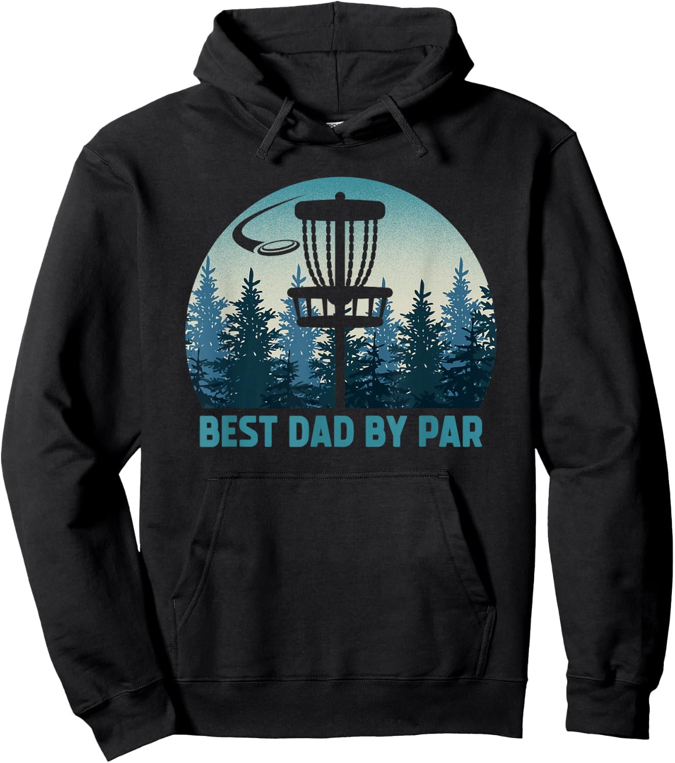 Best Dad By Par Funny Disc Golf Frisbee Golfer Father's Day Hoodie - Hoodie | Black