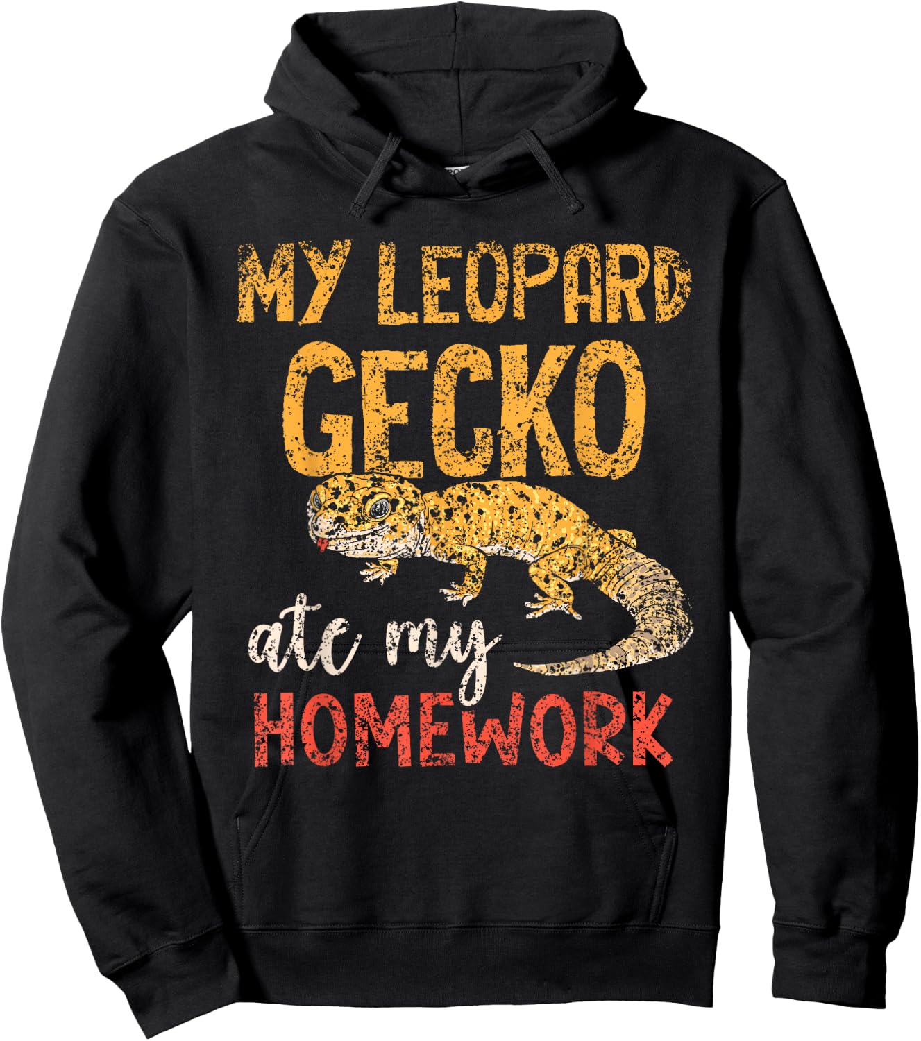 My Leopard Gecko Ate My Homework Geckos Leopard Gecko Hoodie - Hoodie | Black