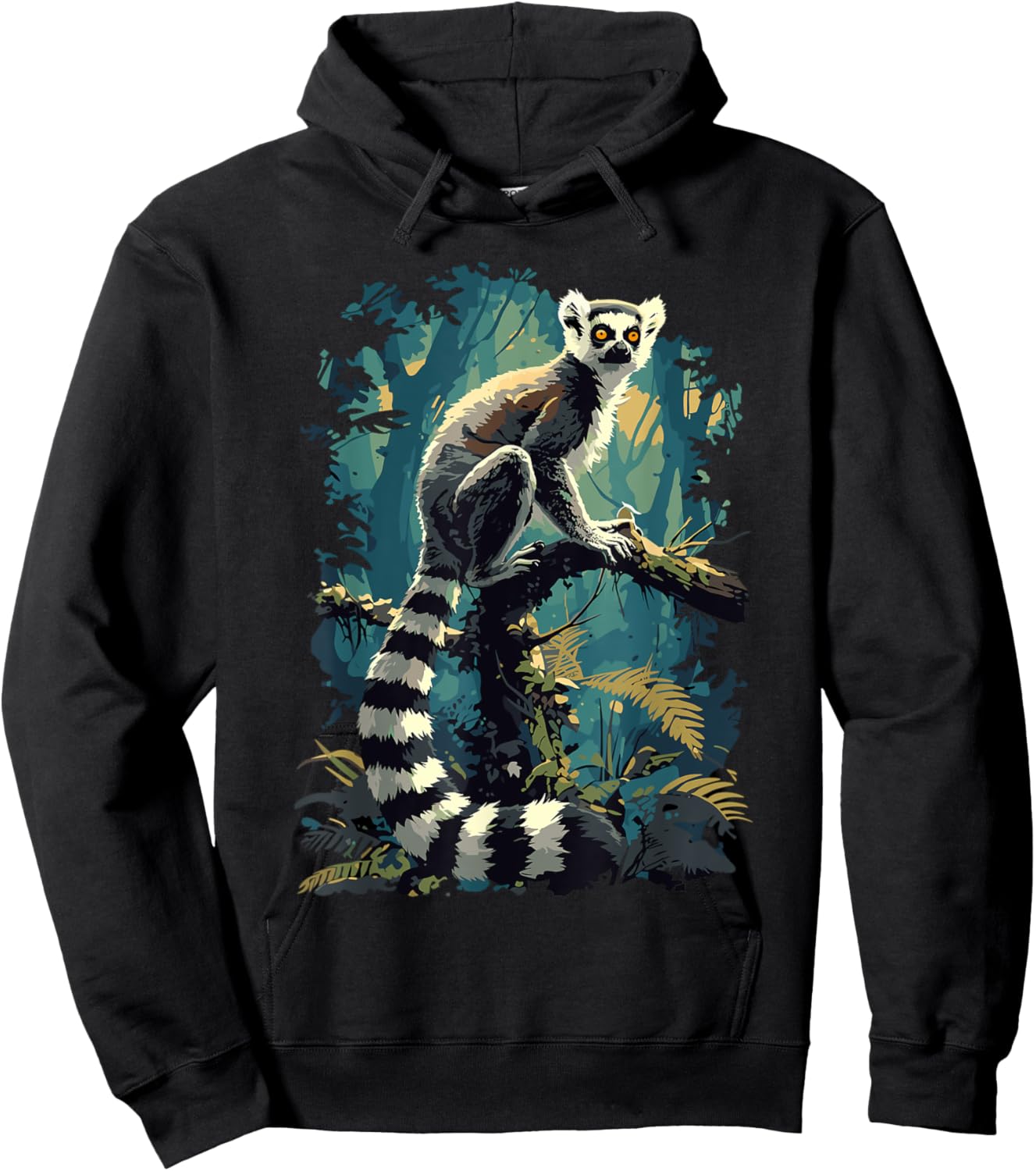 Lemurs Lemur Hoodie - Hoodie | Black