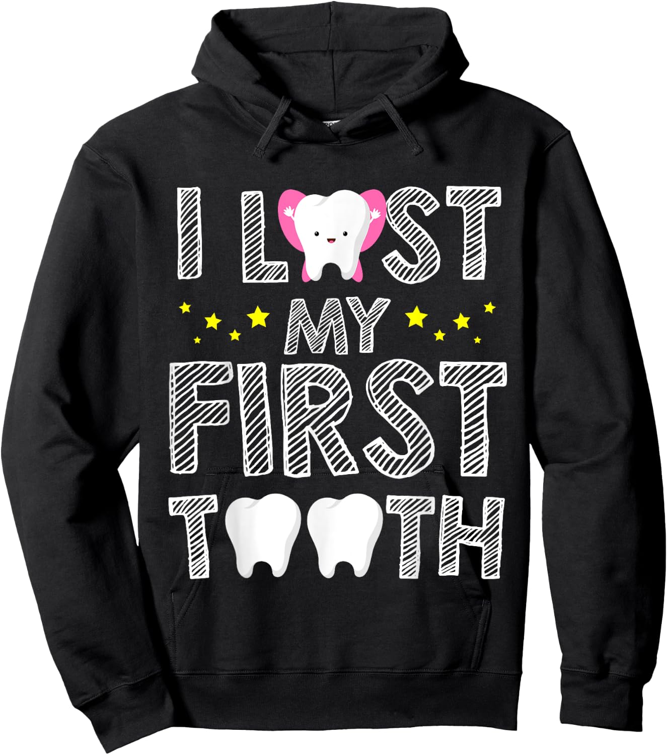 I Lost My First Tooth Baby Teeth Out Fairy Hoodie - Hoodie | Black