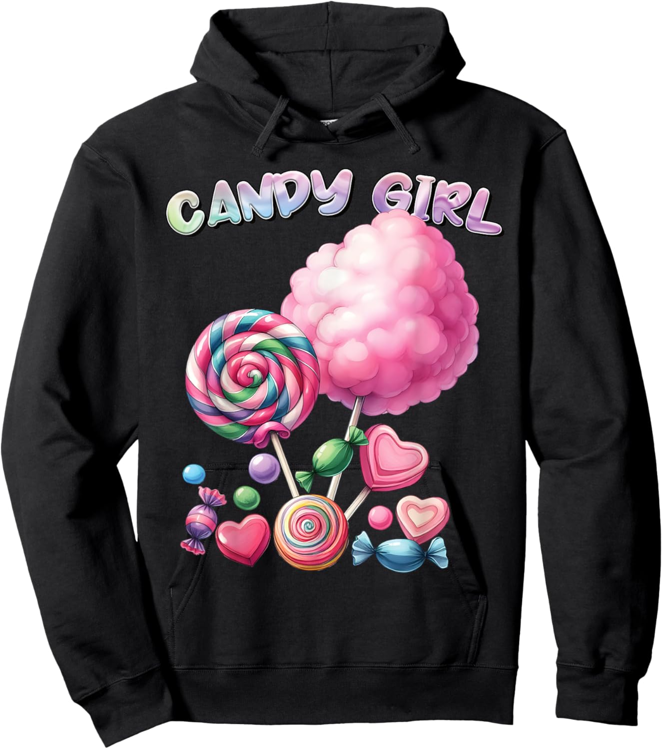 Candy Girls Dress Halloween Costume Girls Treat Lover Hoodie - Hoodie | Black