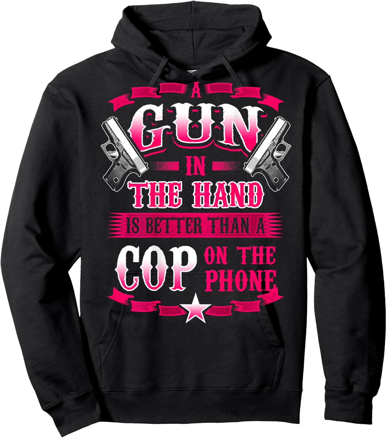 A GUN IN THE HAND Funny 2ND Amendment Gun Rights Hoodie - Hoodie | Black