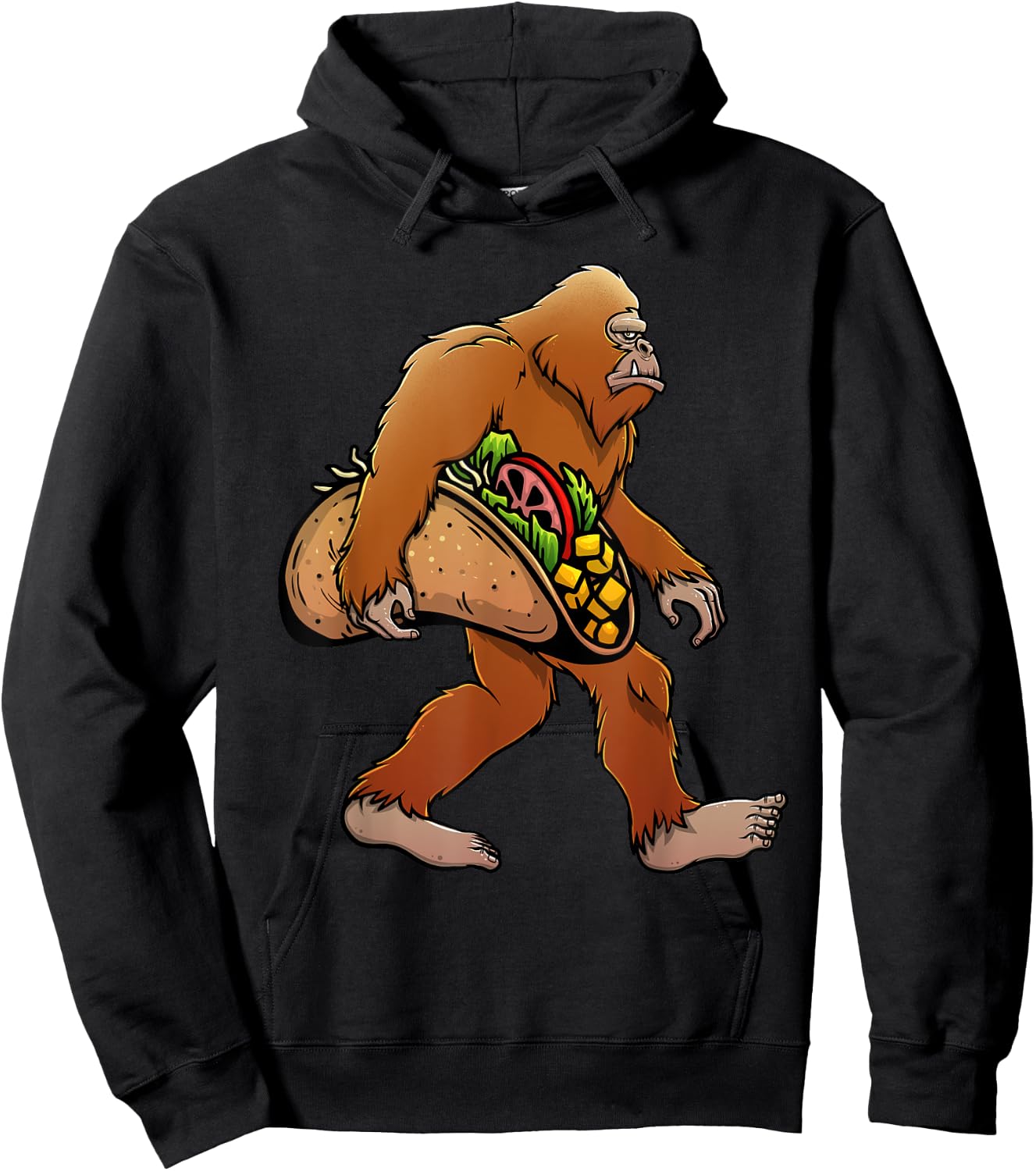 Cool Taco Design Women Kids Mexican Food Taco Lover Hoodie - Hoodie | Black