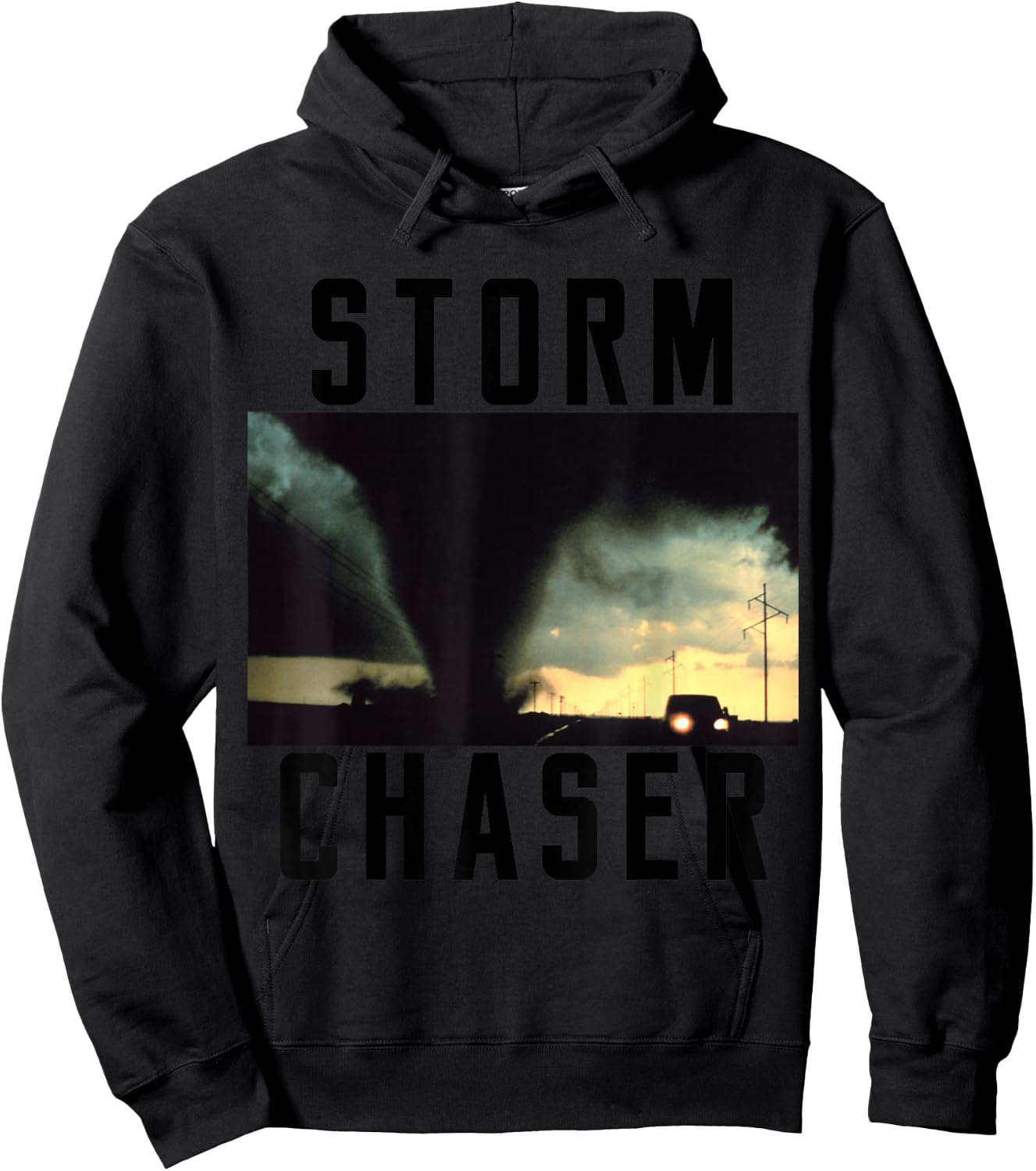 Storm Chaser Tornado Picture Weather Meteorologist Hoodie - Hoodie | Black