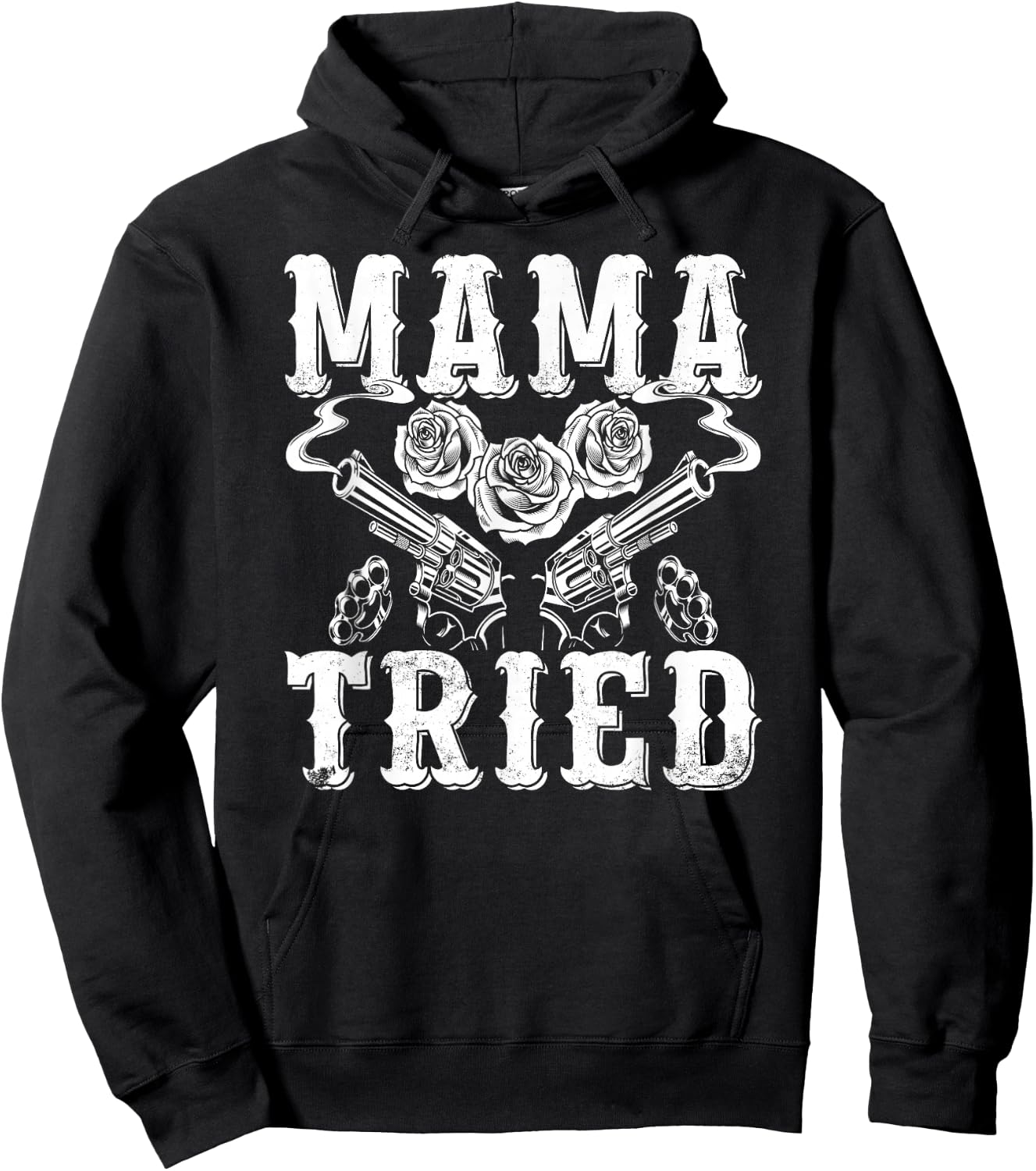 Outlaw Music Vintage Mama Tried Country Hoodie - Hoodie | Black