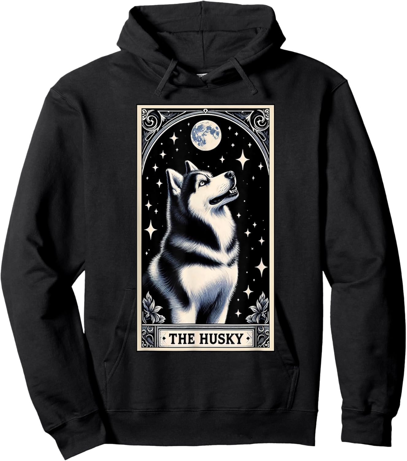 Funny The Husky Tarot Card Men Women Kids Siberian Husky Hoodie - Hoodie | Black