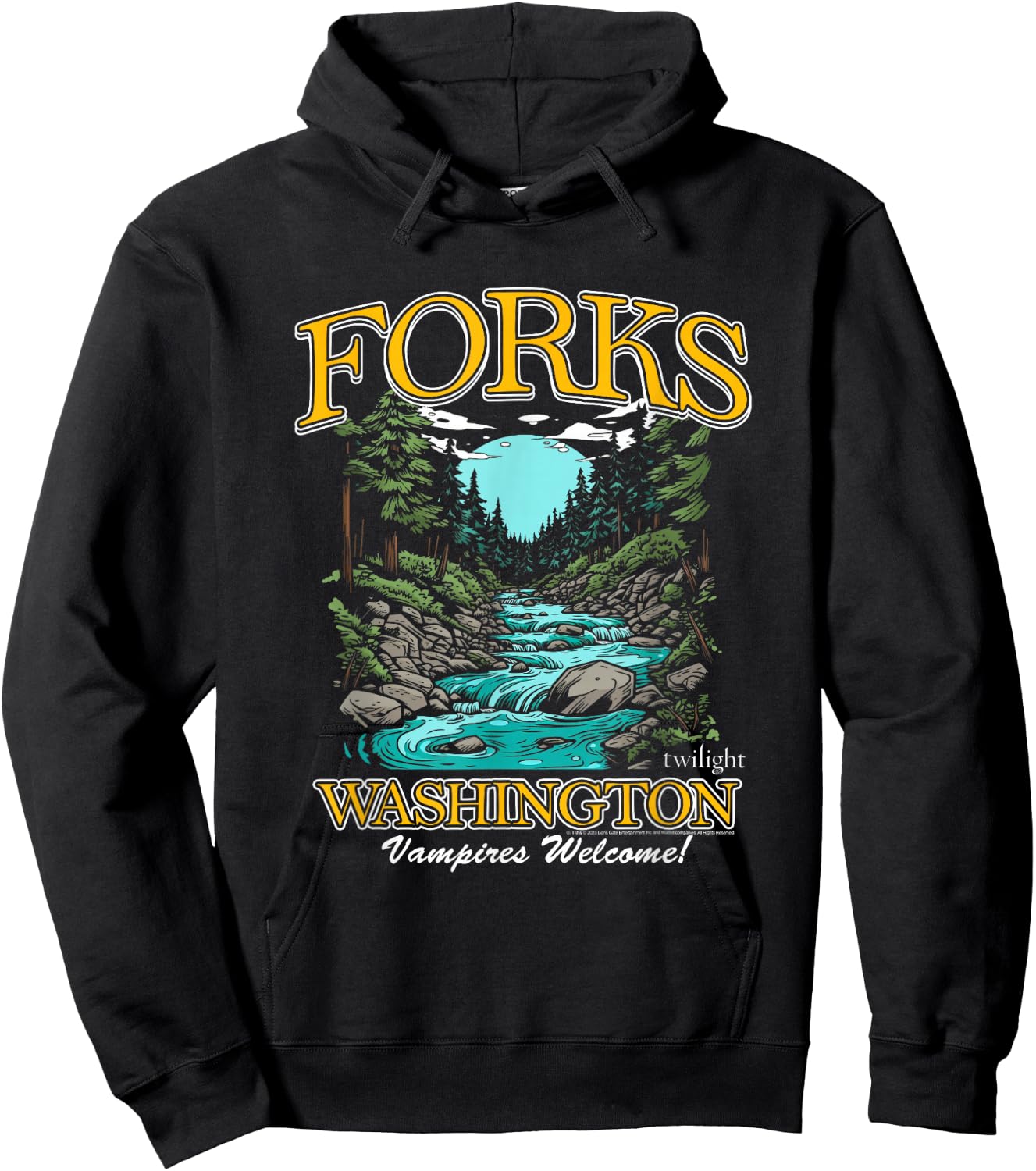 Twilight Forks Washington Vampires Welcome Hoodie - Hoodie | Black