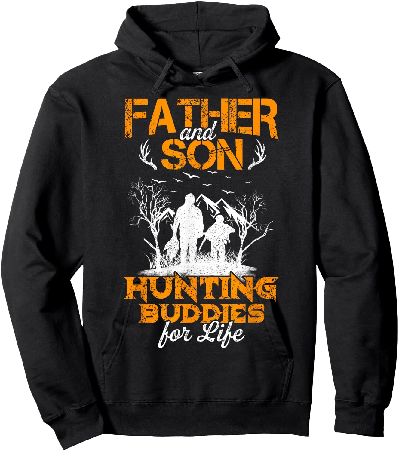 Father and son hunting buddies for life Gift Dad and Son Hoodie - Hoodie | Black