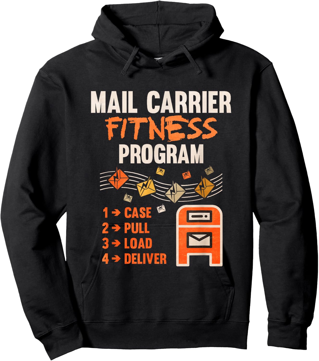 Funny Postman Mail Carrier Rural Carrier Letter Gift Hoodie - Hoodie | Black