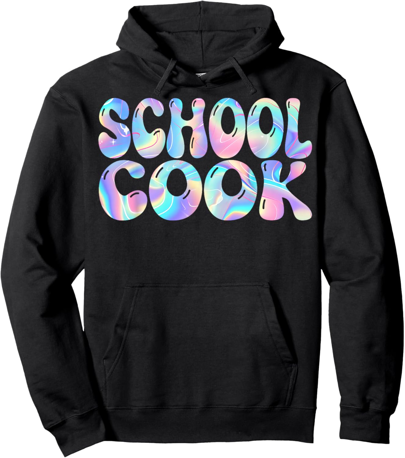 School Cook Groovy Back to School Cute Teachers Women Girl Hoodie - Hoodie | Black