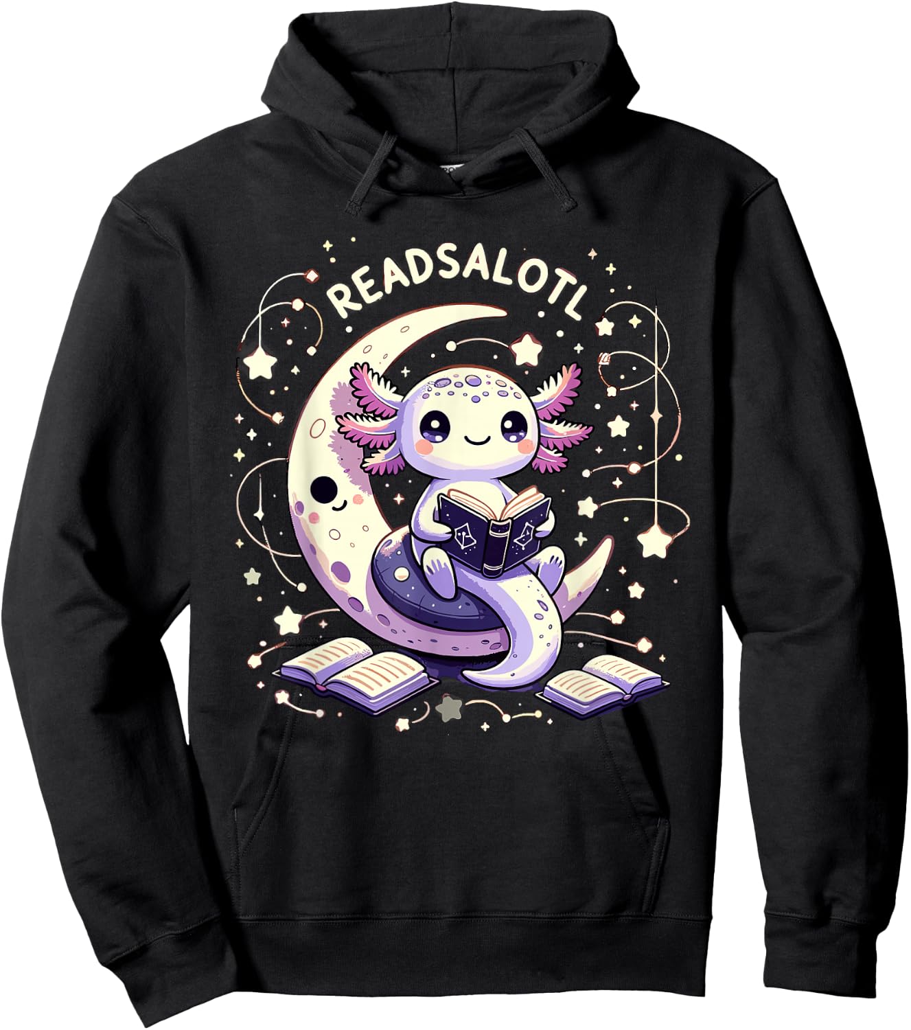 Axolotl Books Readsalotl Reading Bookworm Boys Girls Kids Hoodie - Hoodie | Black