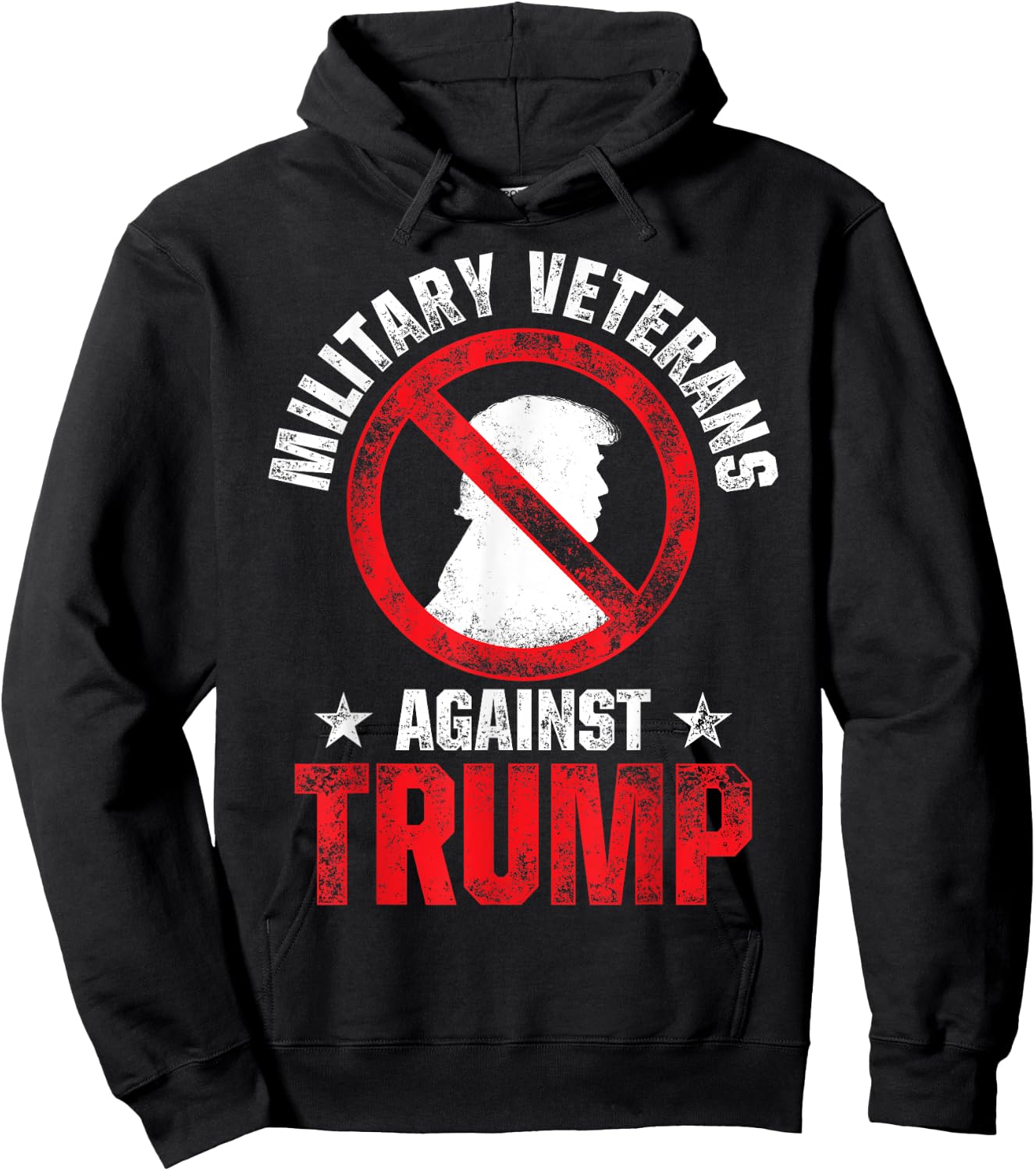 Military Veterans Against Trump 2020 No USA Election Hoodie - Hoodie | Black