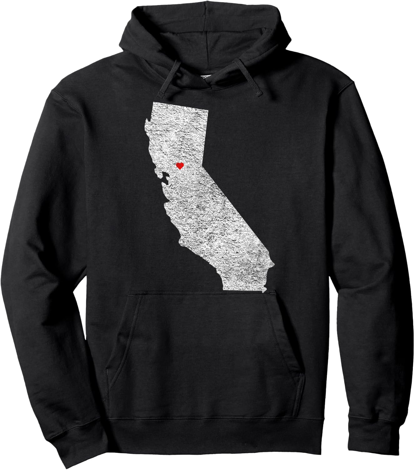 Sacramento California Love Heart Nor Cal Sac Capital Hoodie - Hoodie | Black