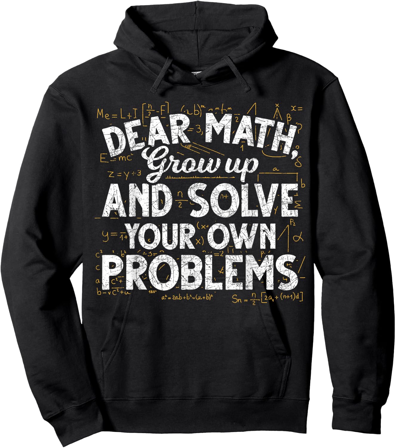 Love mathematics grow up and solve problems math Hoodie - Hoodie | Black