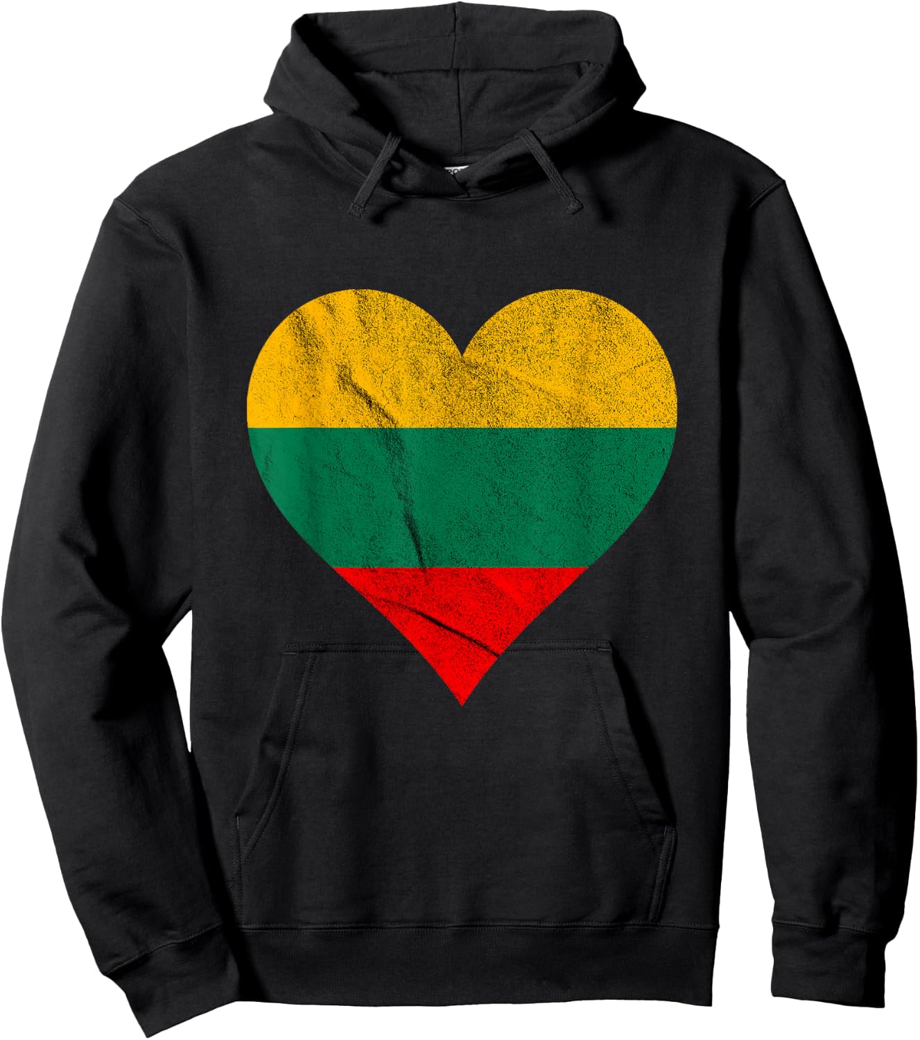 Lithuanian Heart Lithuanian Flag Lithuanian Roots Hoodie - Hoodie | Black