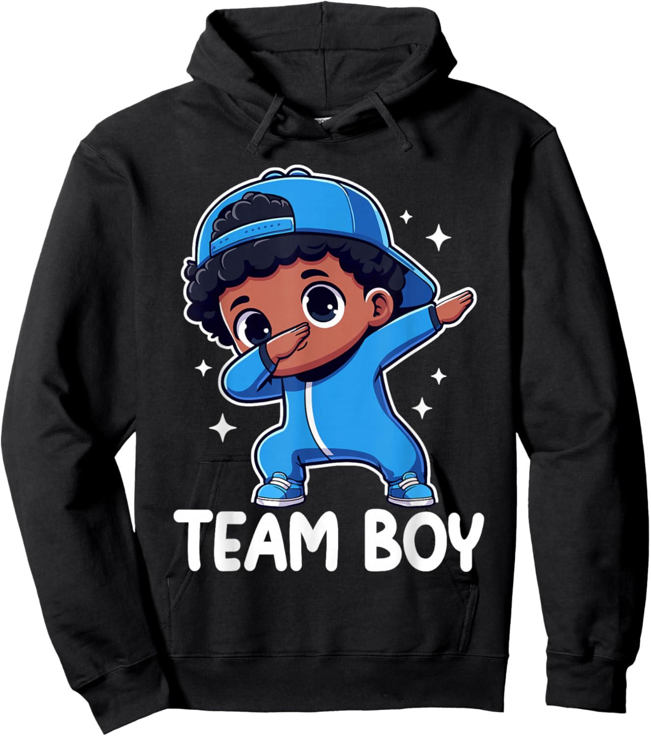Gender Reveal Party Team Boy Baby Dabbing Announcement Hoodie - Hoodie | Black