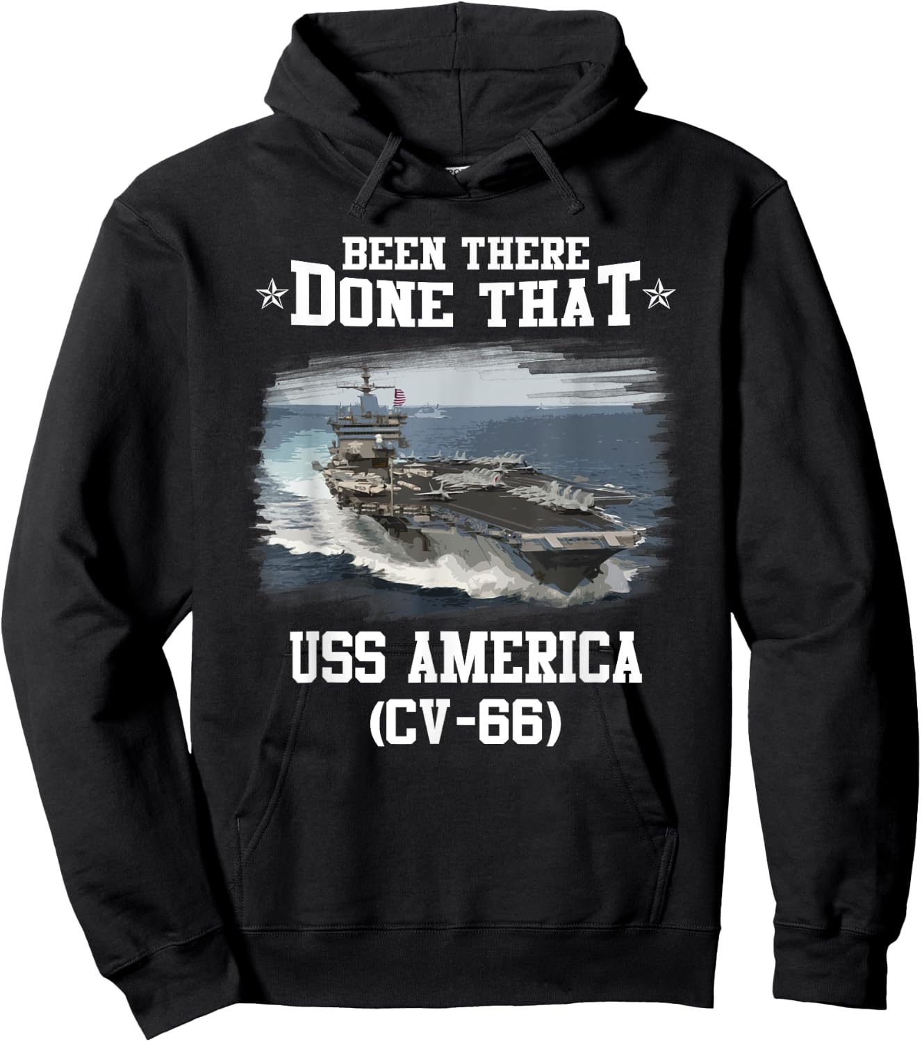 USS America CV-66 Veterans Day Father Day Gift Hoodie - Hoodie | Black