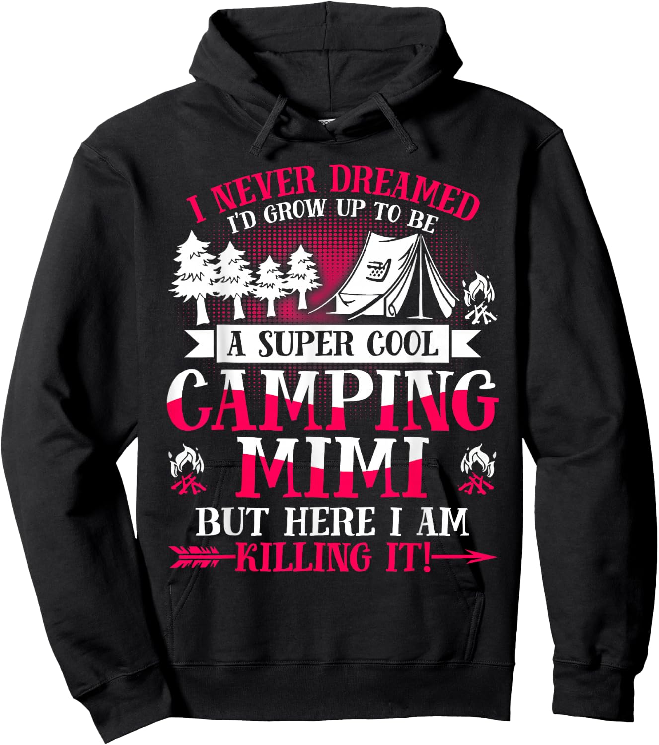 Camping Mimi Supper Cool Mimi Summer Holiday Hoodie - Hoodie | Black