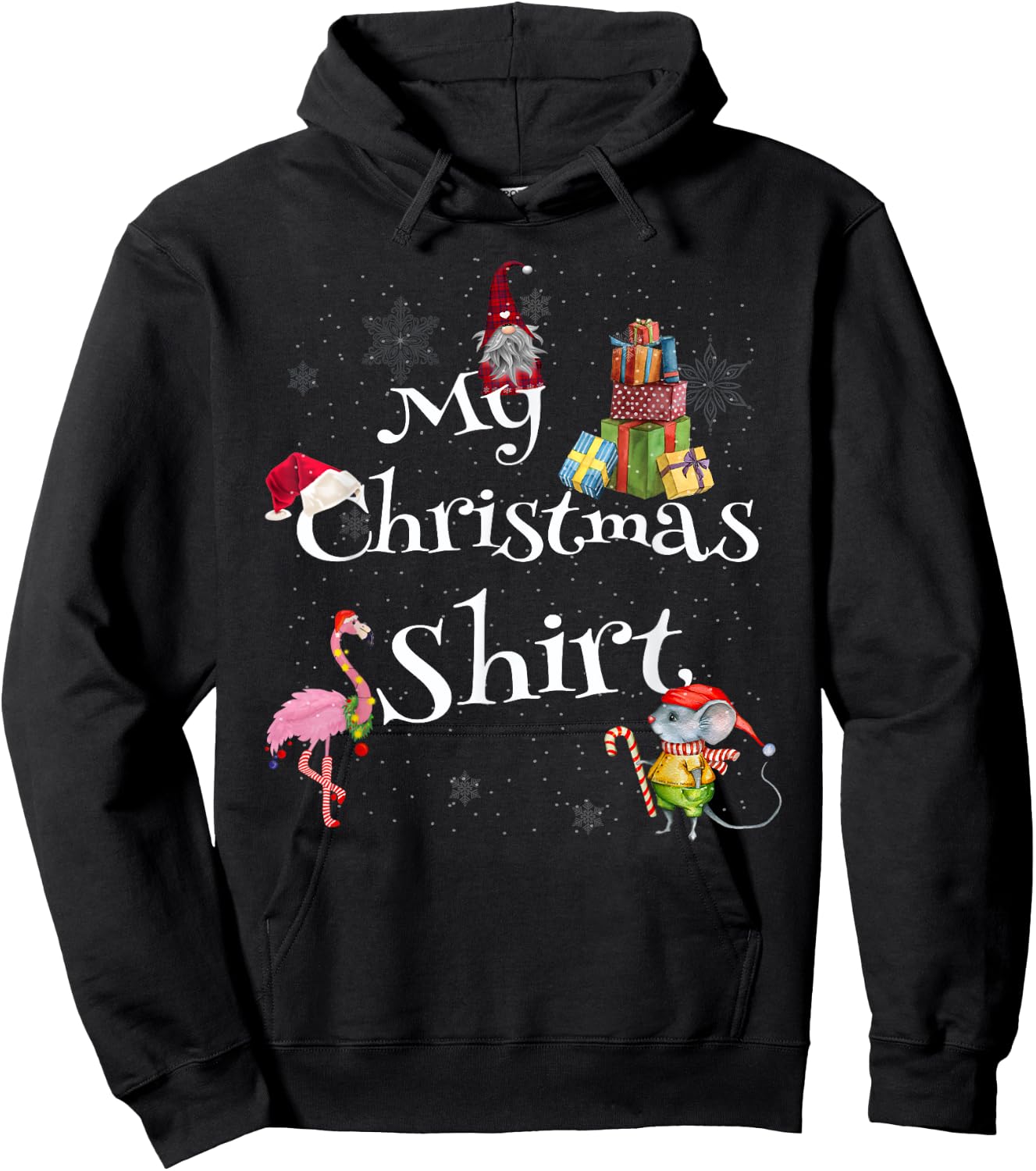 Cute and Fun - My Christmas Shirt - Funny Christmas Hoodie - Hoodie | Black