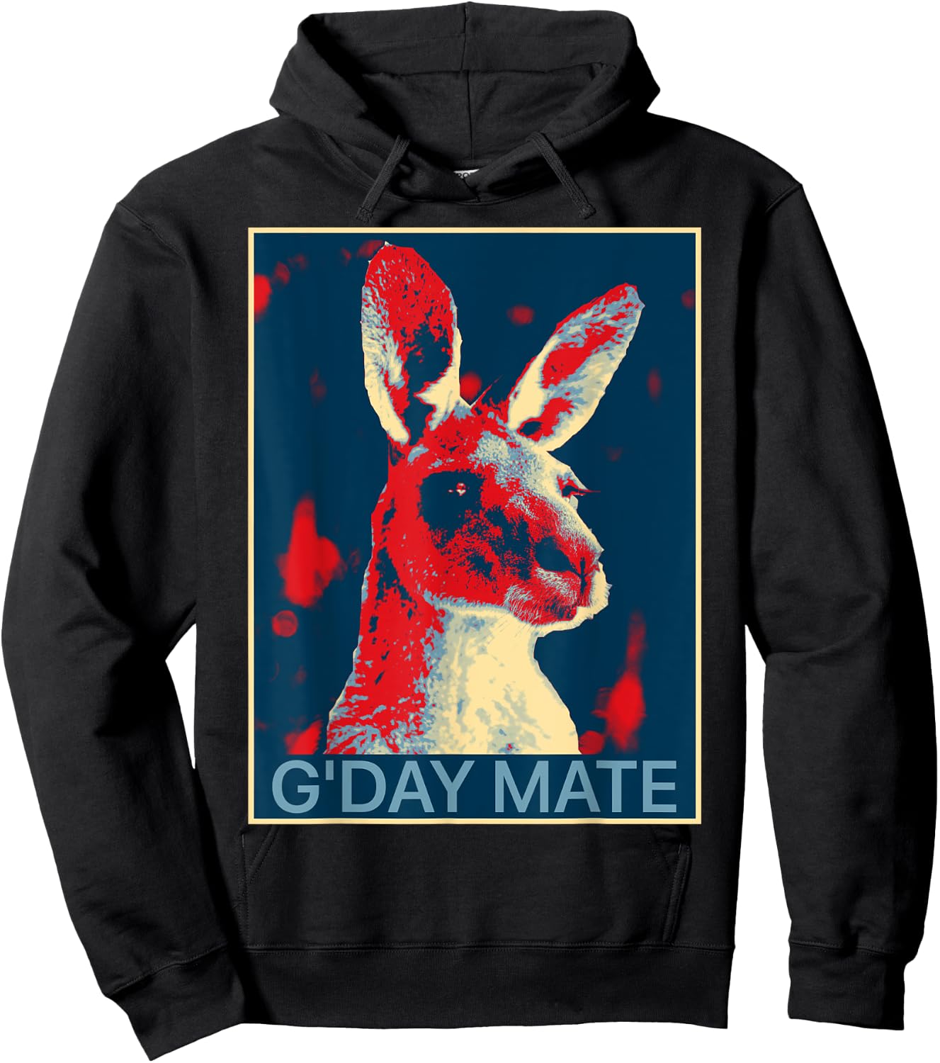 Australia G'Day Mate Shirt Funny Kangaroo Australian Symbol Hoodie - Hoodie | Black