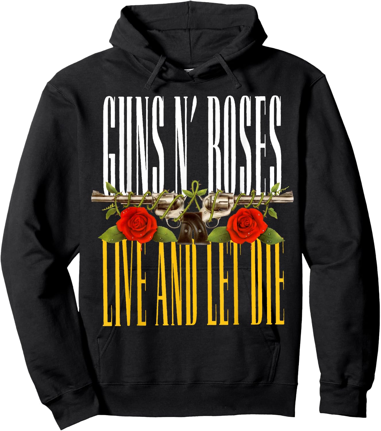 Official Guns N' Roses Live and Let Die Hoodie - Hoodie | Black