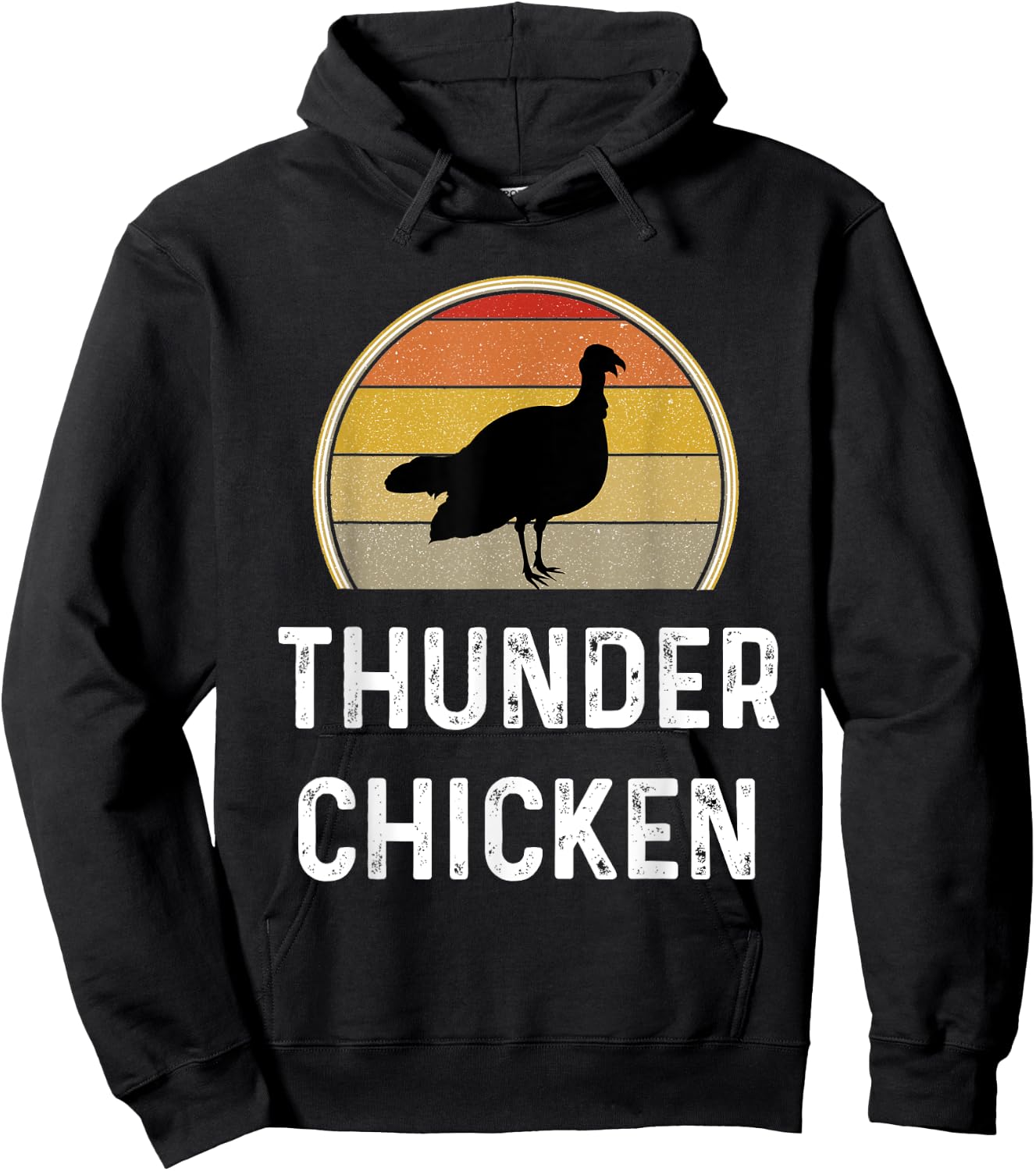 Funny Thunder Chicken Turkey Fowl Hunting Shirt Hunter Gift Hoodie - Hoodie | Black