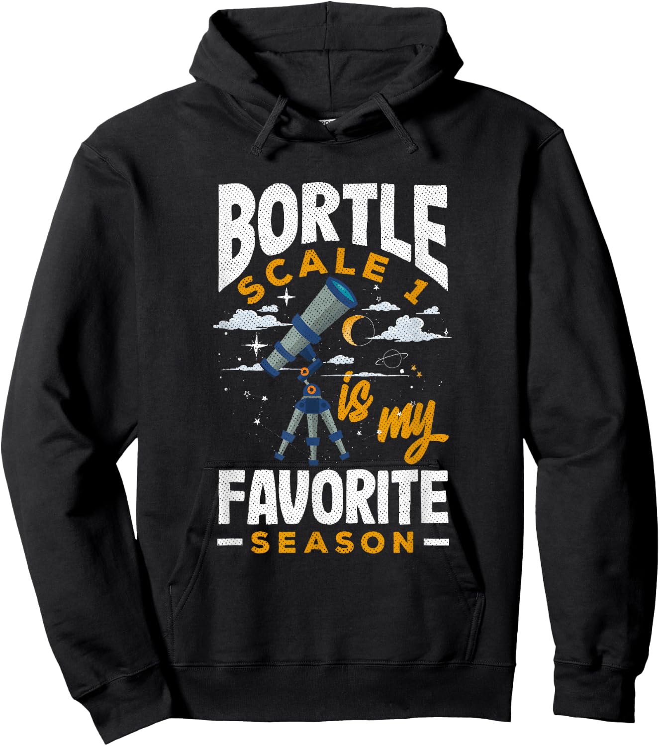 Astrophotography Bortle Scale 1 Funny Stargazing Hoodie - Hoodie | Black