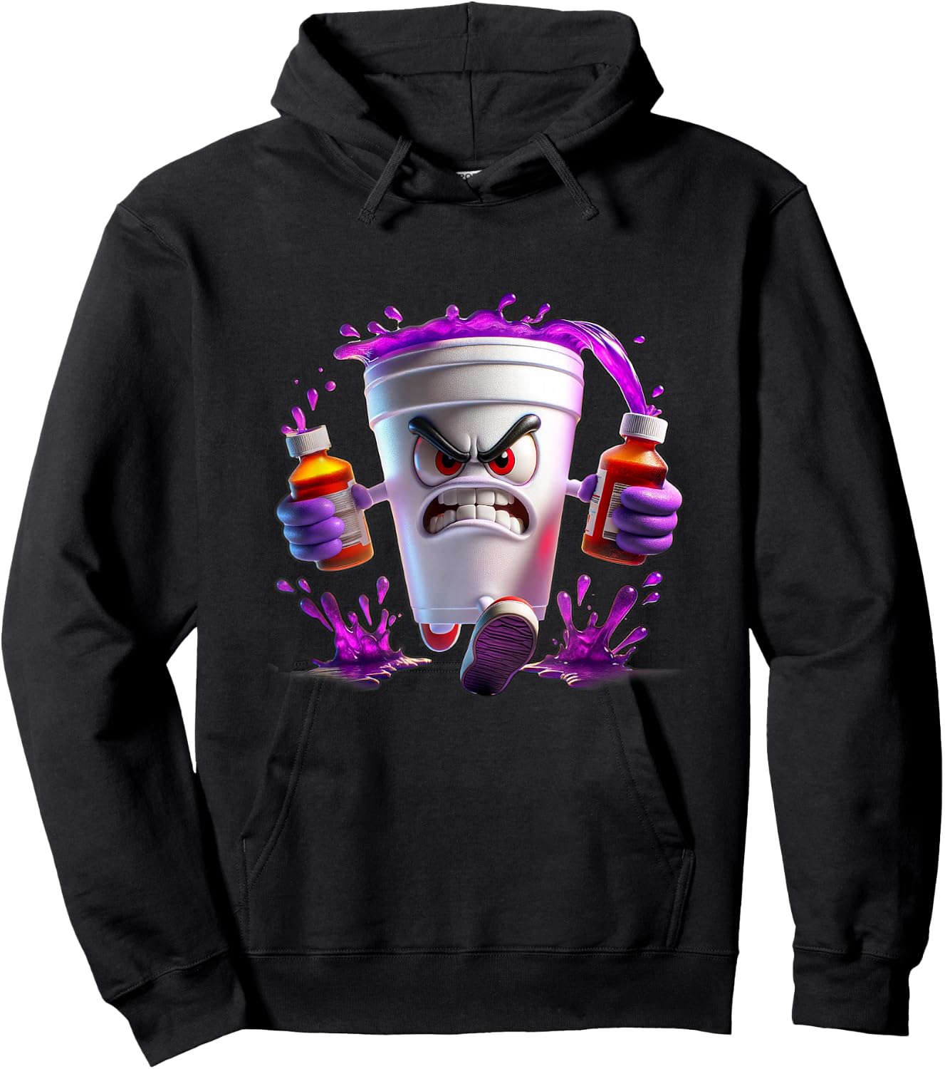 Lean shirts, Purple Drank, Dirty Double cup, Lean Line Hoodie - Hoodie | Black