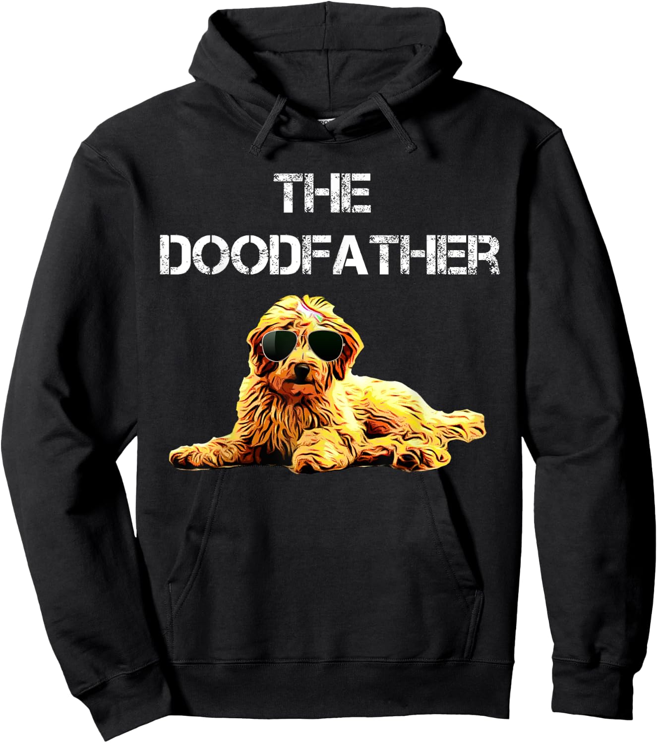 The Dood Father Men Golden Doodle Dog Lover Gift Hoodie - Hoodie | Black