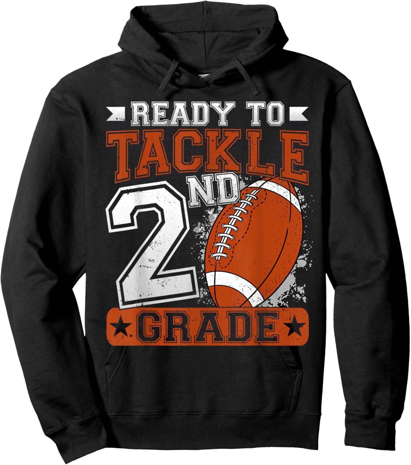 Ready To Tackle 2nd Grade Football First Day Boys Toddlers Hoodie - Hoodie | Black