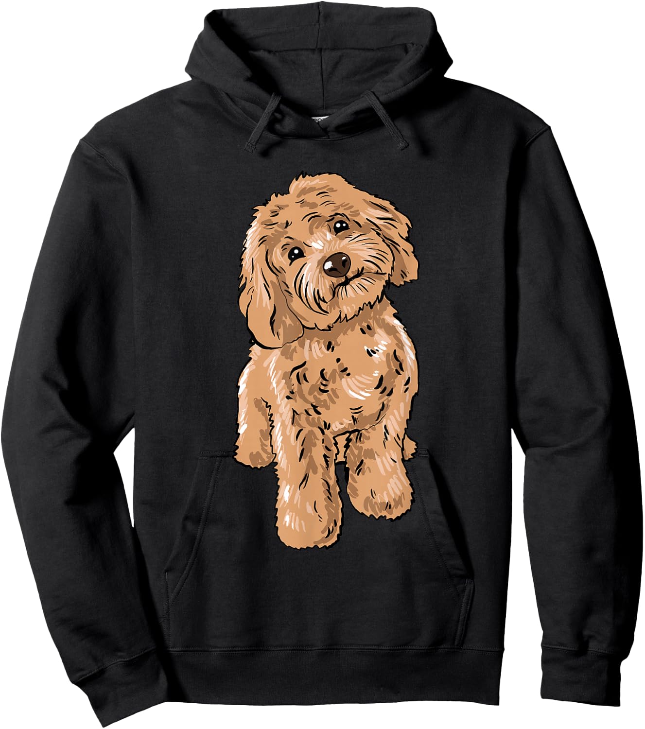 Cute Cockapoo Dog Illustration Cockapoo Owner Love Hoodie - Hoodie | Black