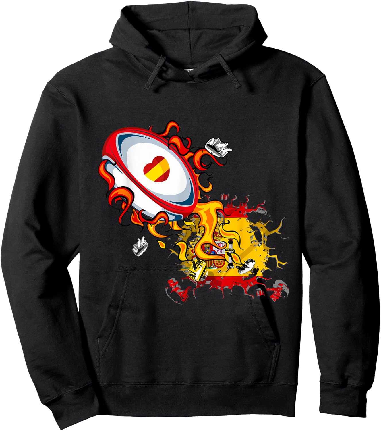 Spain Rugby Hoodie - Hoodie | Black