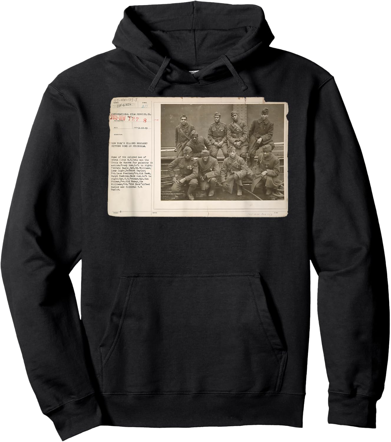 Black History Harlem Hellfighters Hoodie - Hoodie | Black