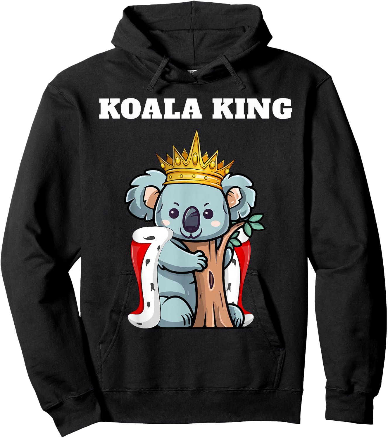 Koala King | Koala | Boys Koala Bear Hoodie - Hoodie | Black