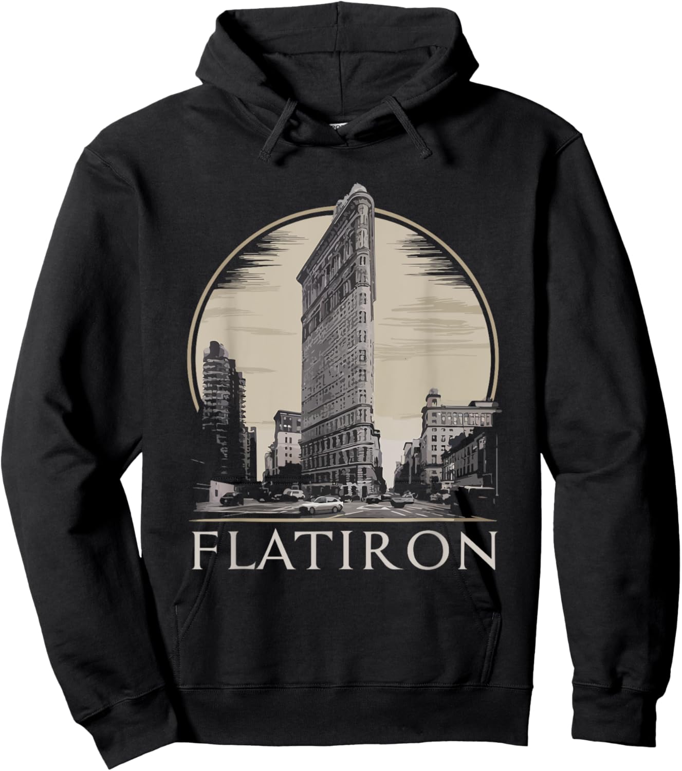 Vintage NYC Flatiron Building Hoodie - Hoodie | Black