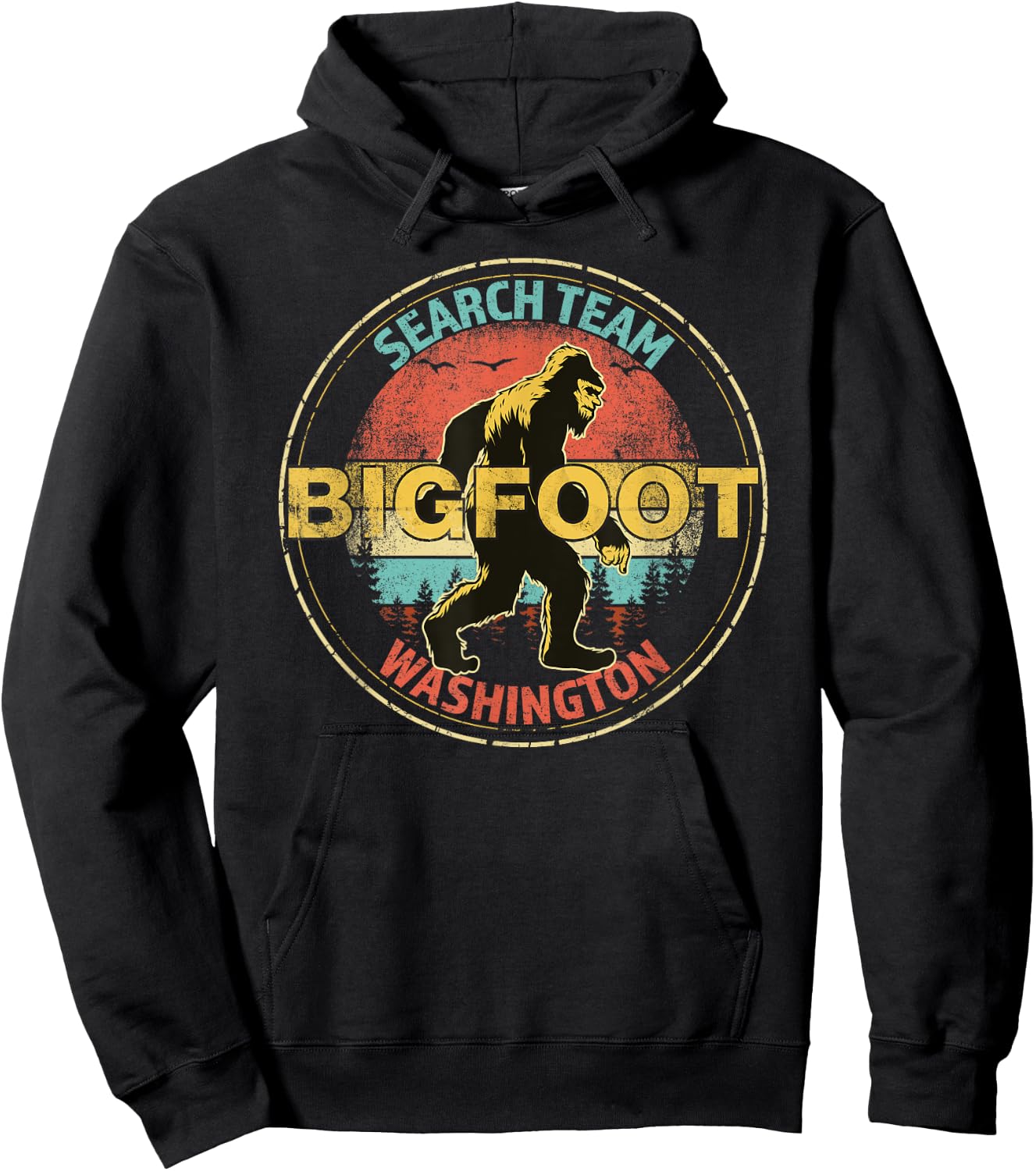 Washington Bigfoot Search Team Sasquatch Merchandise Hoodie - Hoodie | Black
