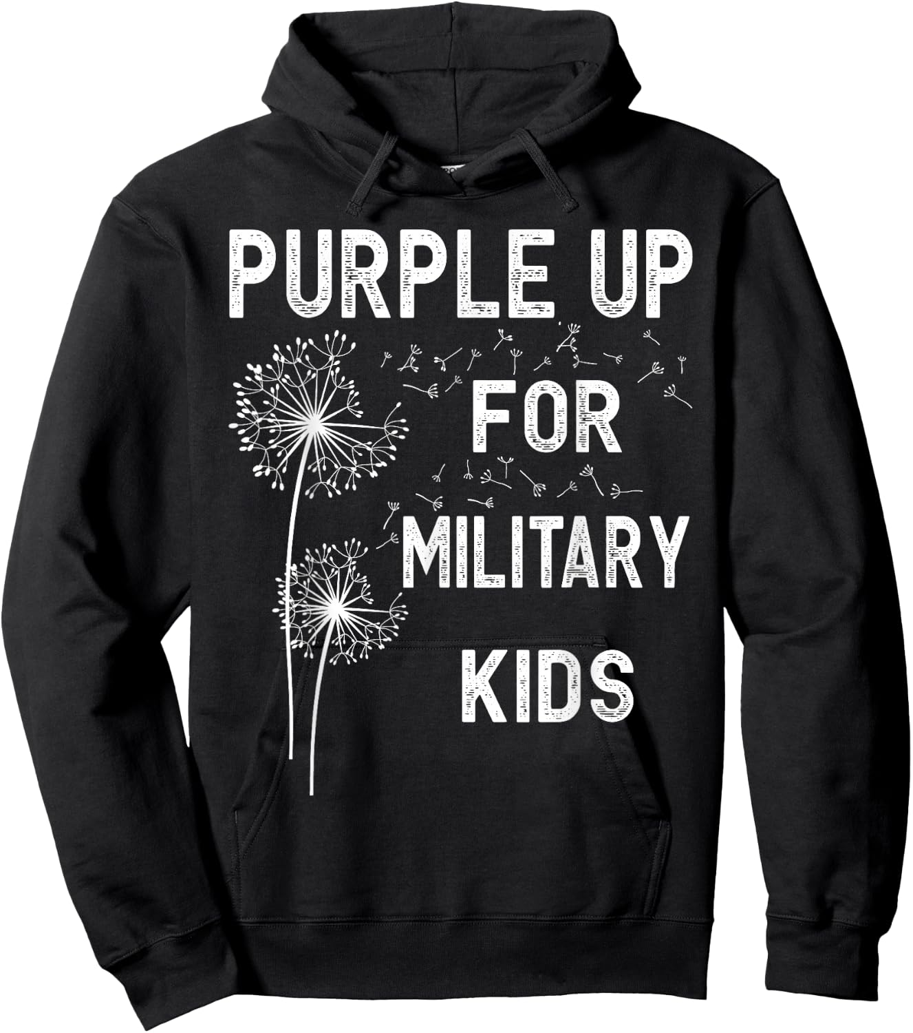 Purple Up for Military Kids - Month of The Military Child Small Hoodie - Hoodie | Black