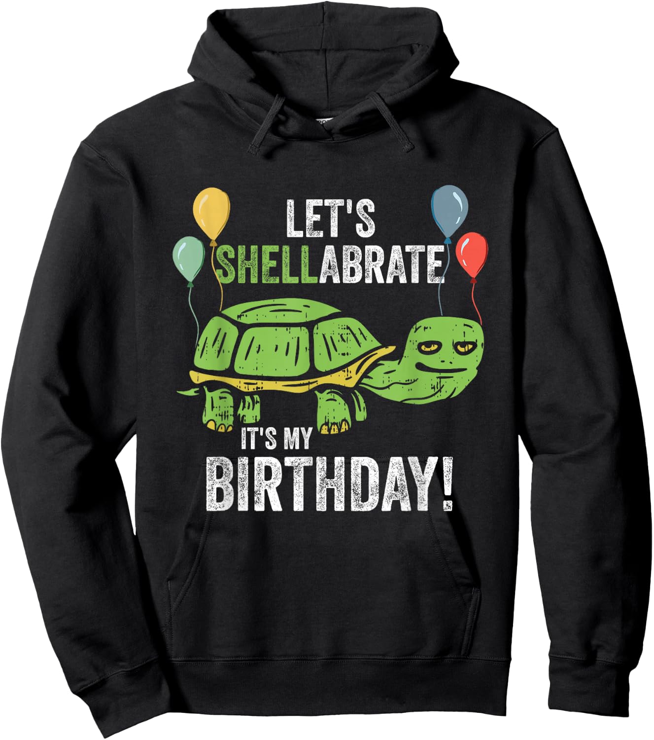 Let's Shellabrate It's My Birthday Turtle Lover Keeper Party Hoodie - Hoodie | Black