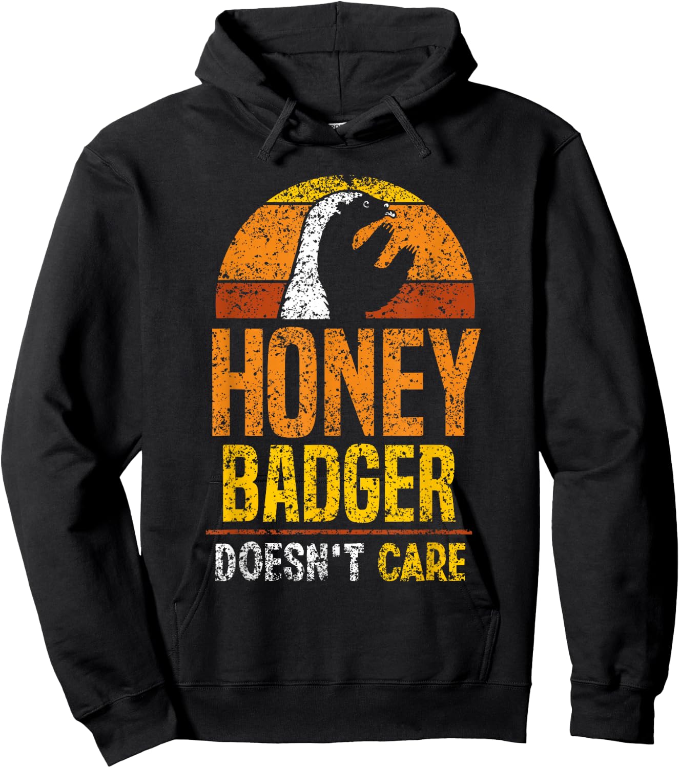 Honey Badger Doesn't Care Cute Lover Animal Honey Badger Hoodie - Hoodie | Black