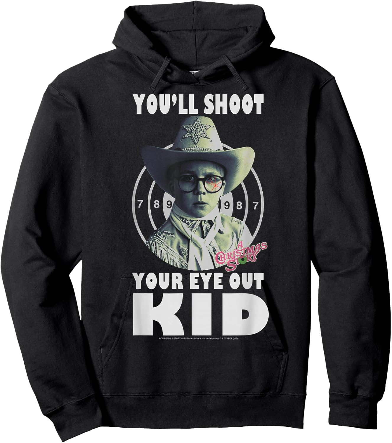 A Christmas Story Ralphie You'll Shoot Your Eye Out Kid Hoodie - Hoodie | Black