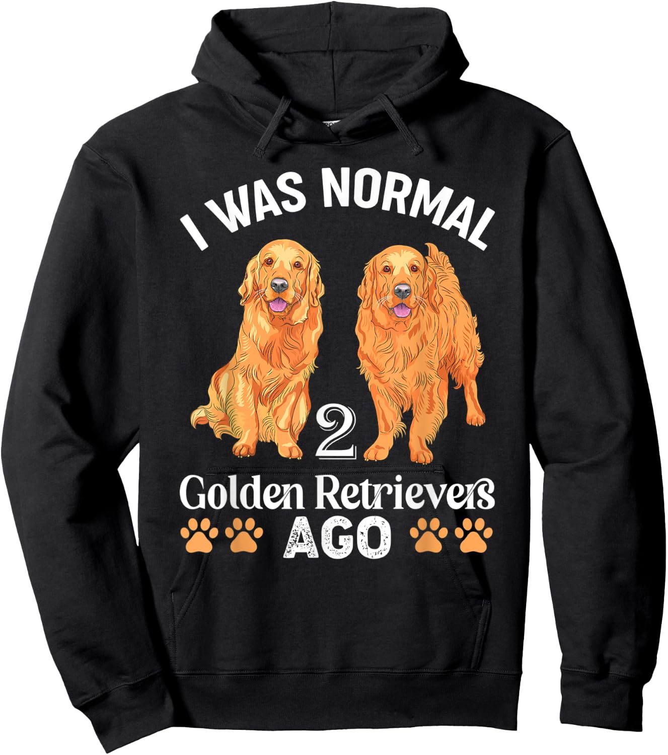I Was Normal 2 Golden Retrievers Ago Labrador Dog Lover Men Women Kids Hoodie - Hoodie | Black