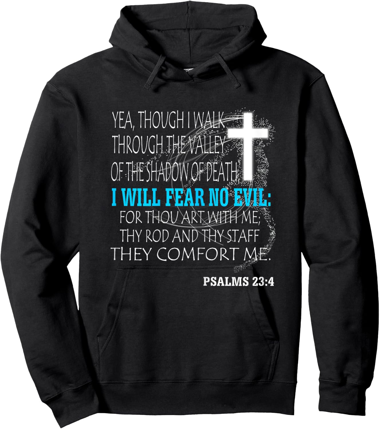 Psalms 23:4 Hoodie - Hoodie | Black